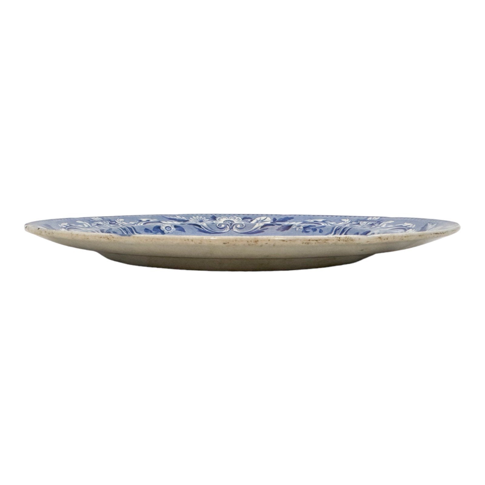 Georgian Staffordshire blue and white transferware Tchiurluk Ottoman dinner plate