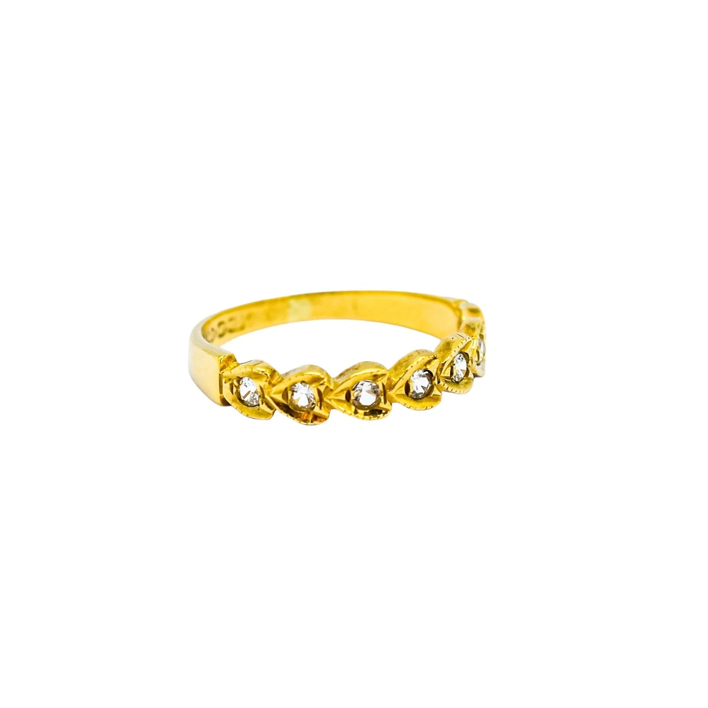 Vintage 1960's yellow gold eternity ring, size J ½