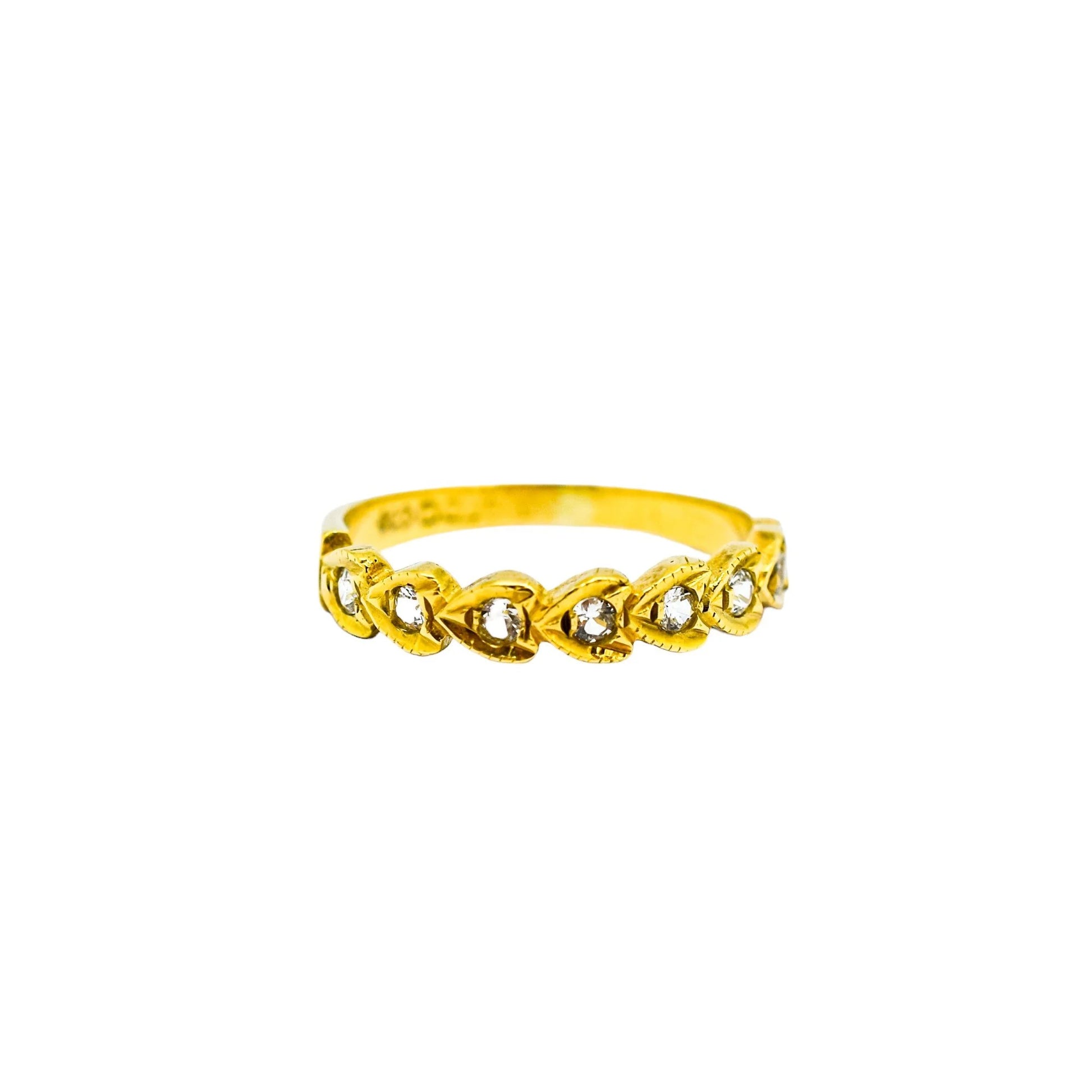 Vintage 1960's yellow gold eternity ring, size J ½