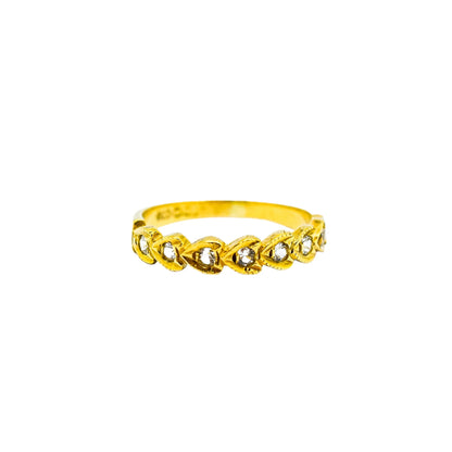 Vintage 1960's yellow gold eternity ring, size J ½