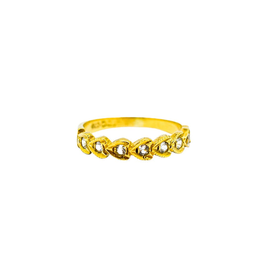 Vintage 1960's yellow gold eternity ring, size J ½