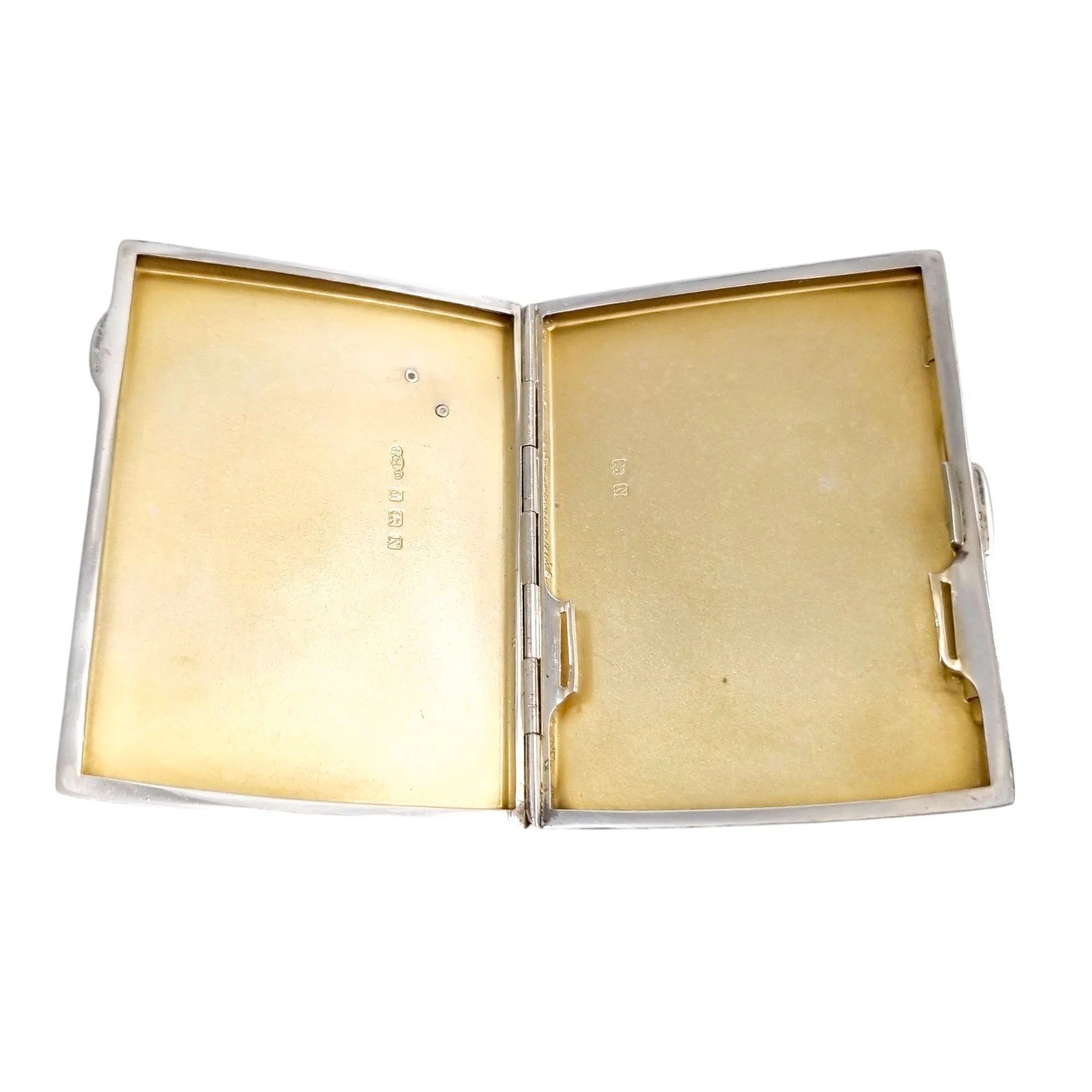 1930's Royal Air Force (RAF) gilt sterling silver engine-turned cigarette or card case