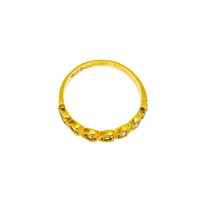 Vintage 1960's yellow gold eternity ring, size J ½
