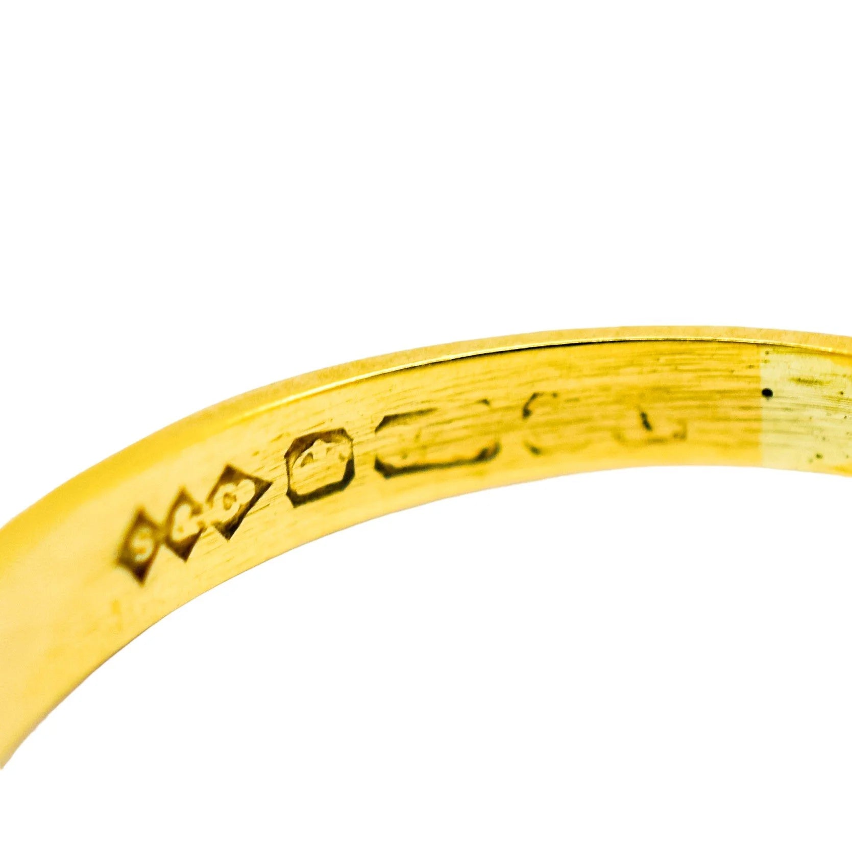 Vintage 1960's yellow gold eternity ring, size J ½