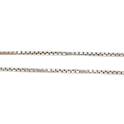 Vintage Italian 18ct white gold sapphire necklace in Art Deco style on Venetian chain