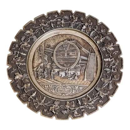 19th century "Das Große Fass im Heidelberger” Tun cast iron souvenir plate