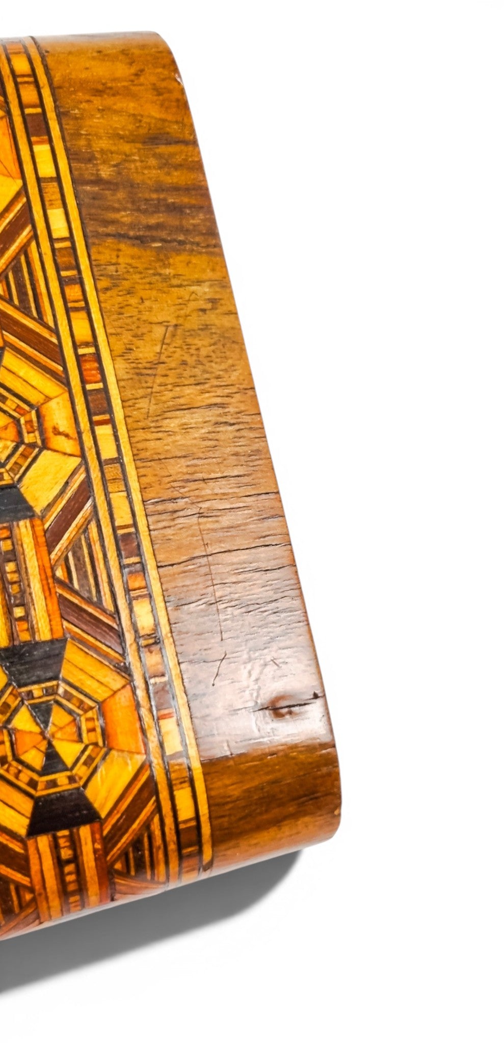 Victorian Tunbridge Ware walnut sewing box, mosaic
