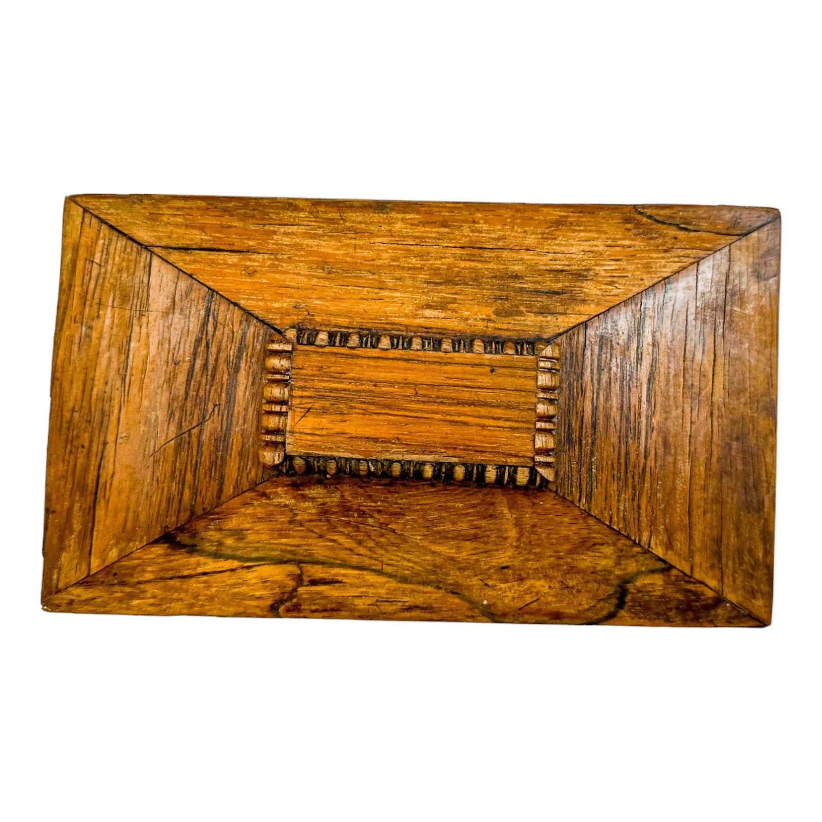 Victorian mahogany sarcophagus shape 2-section small tea caddy