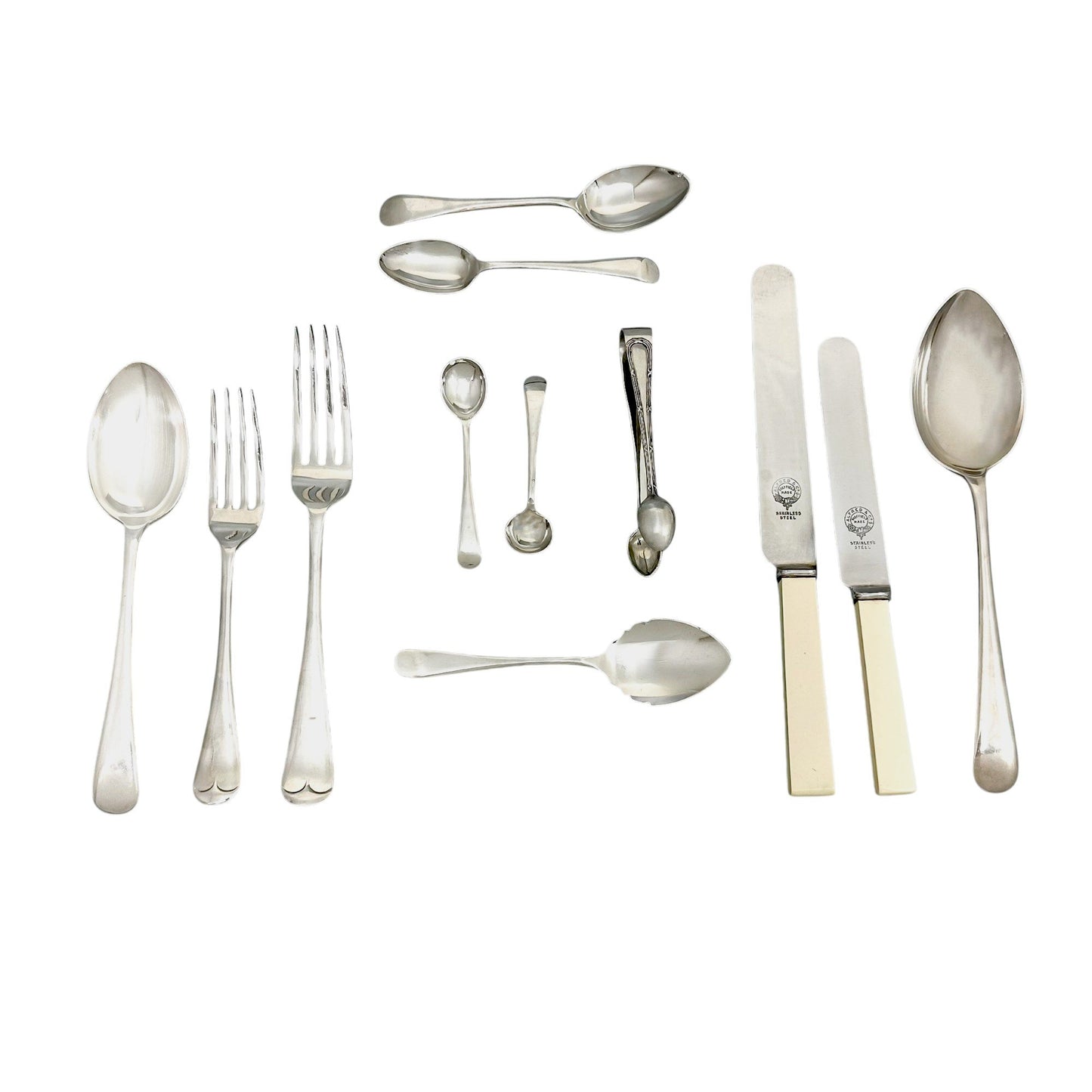 Art Deco 6 person 50 piece oak cutlery canteen full dinner set
