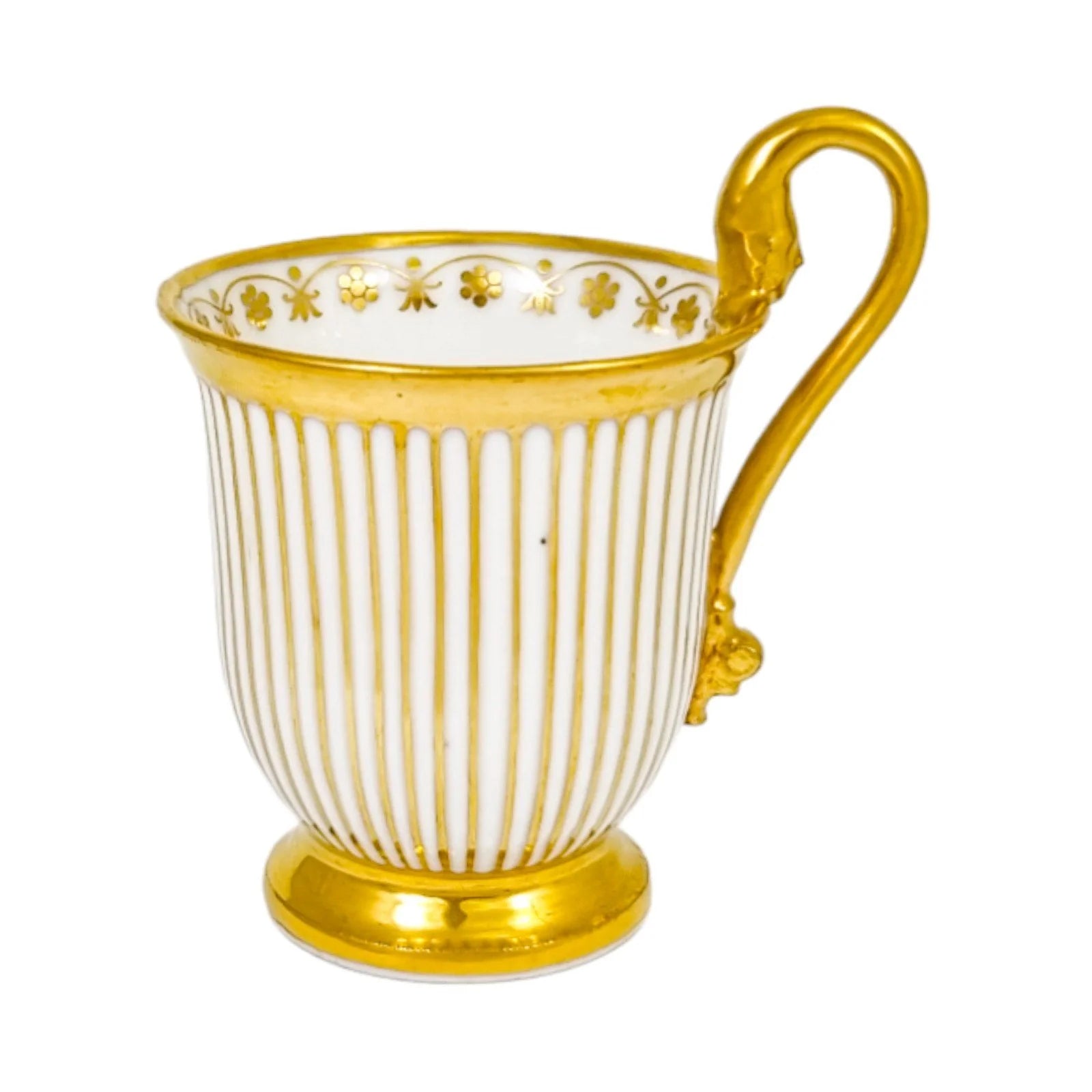 1830’s Old Paris porcelain coffee pot and demitasse cup and saucer, Jean-Pierre Feuillet