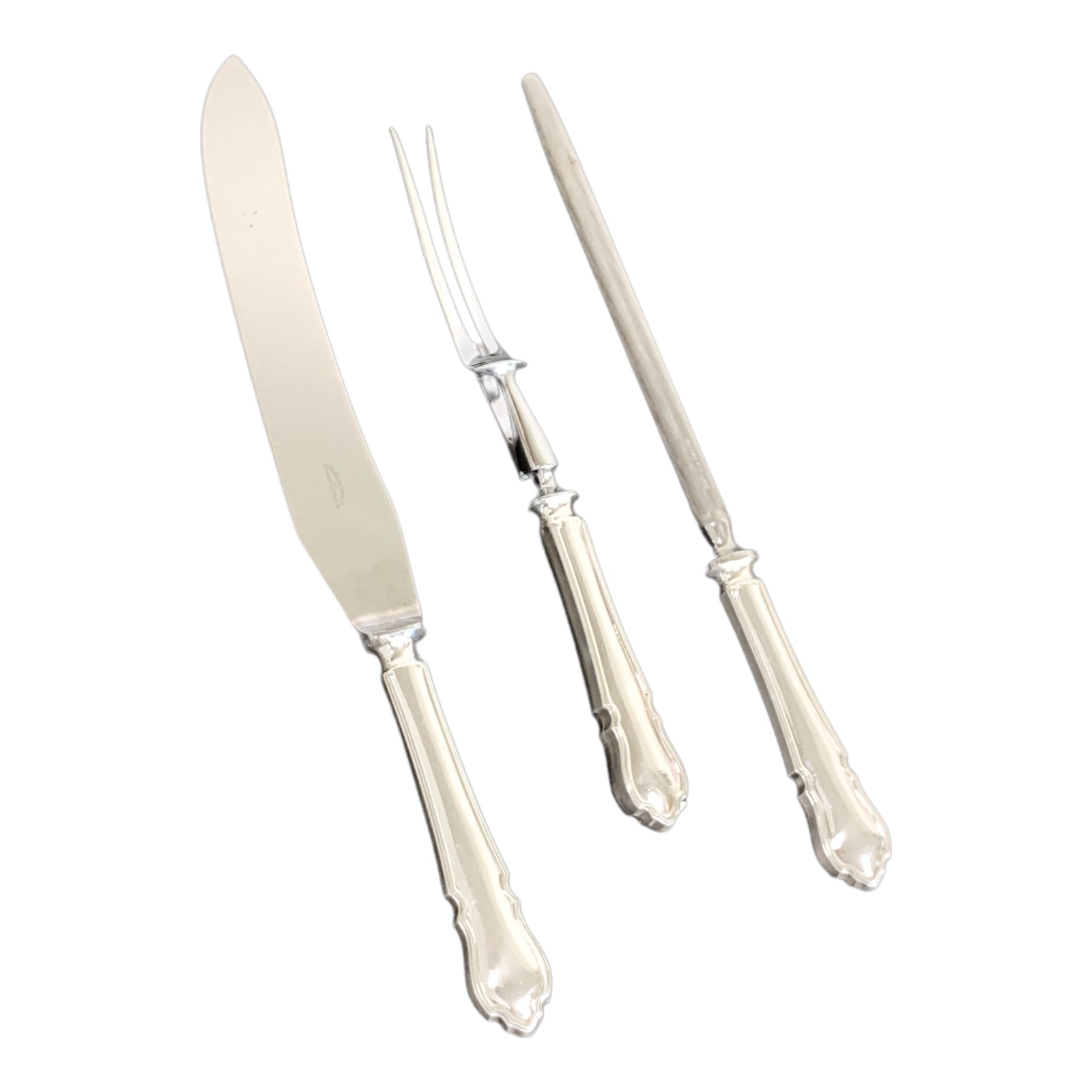 1940's George Butler cased Dubarry 77 piece 8 person cutlery canteen with fish flatware and turkey carving set