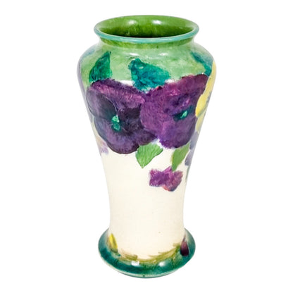 Arts & Crafts William Moorcroft for Macintyre “Pansy on white” baluster vase