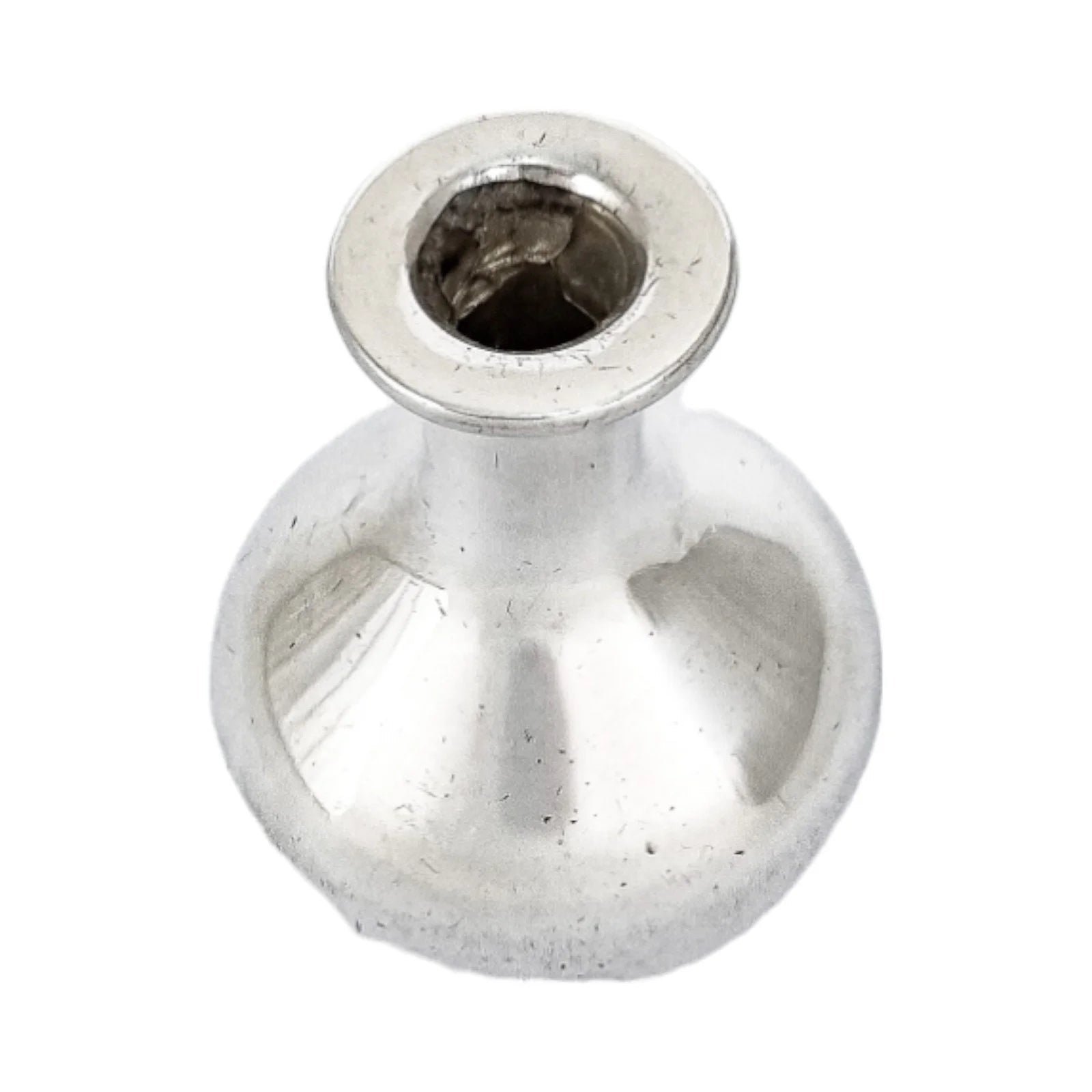 1910's American perfume scent bottle with full sterling silver overlay