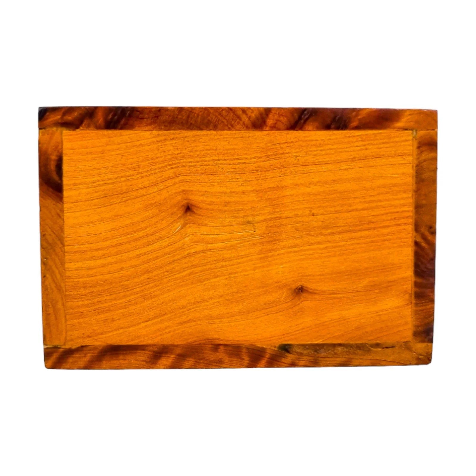 Art Deco burr amboyna table cigarette holder box / vide poche