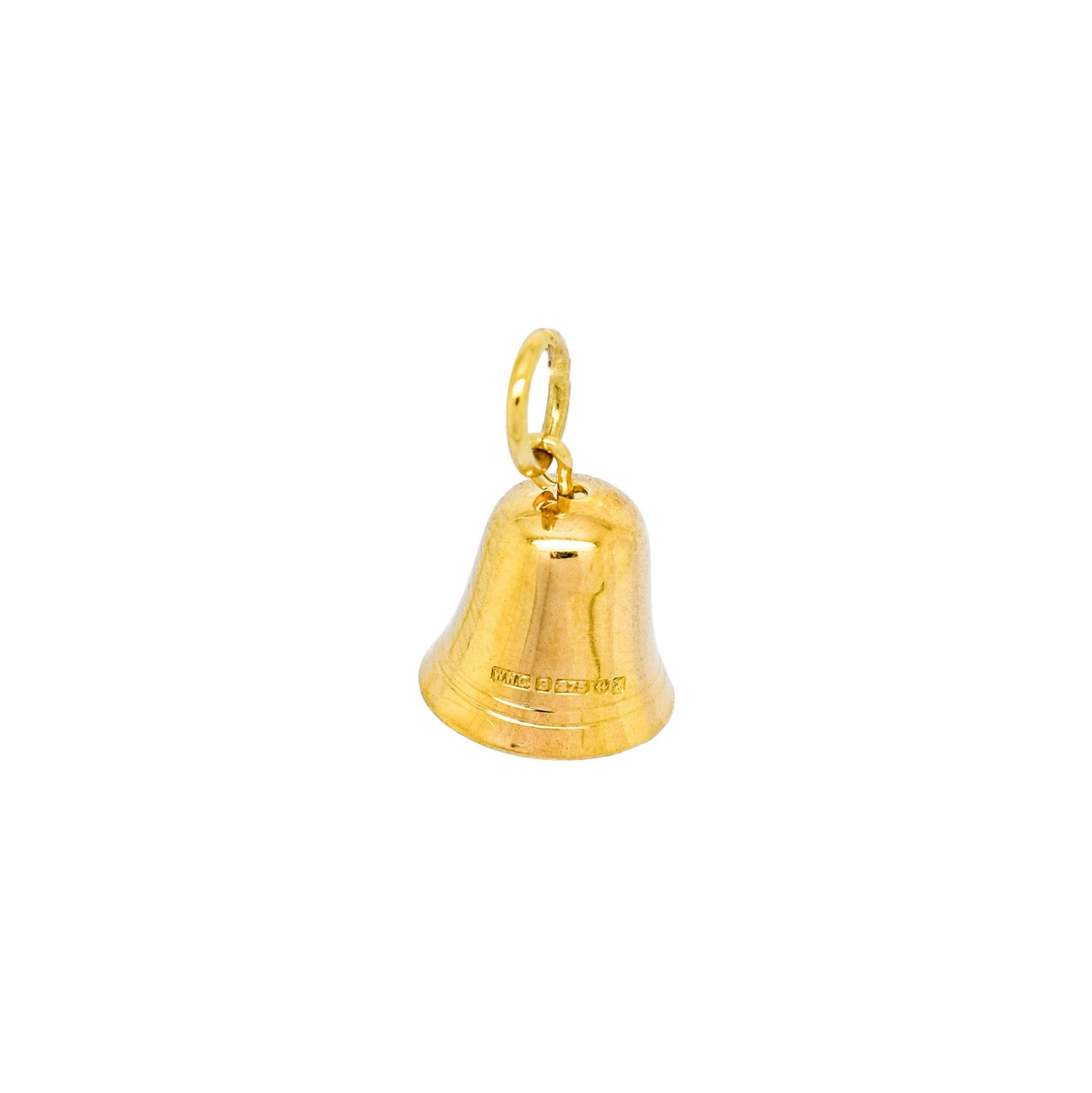 Vintage gold bell charm pendant