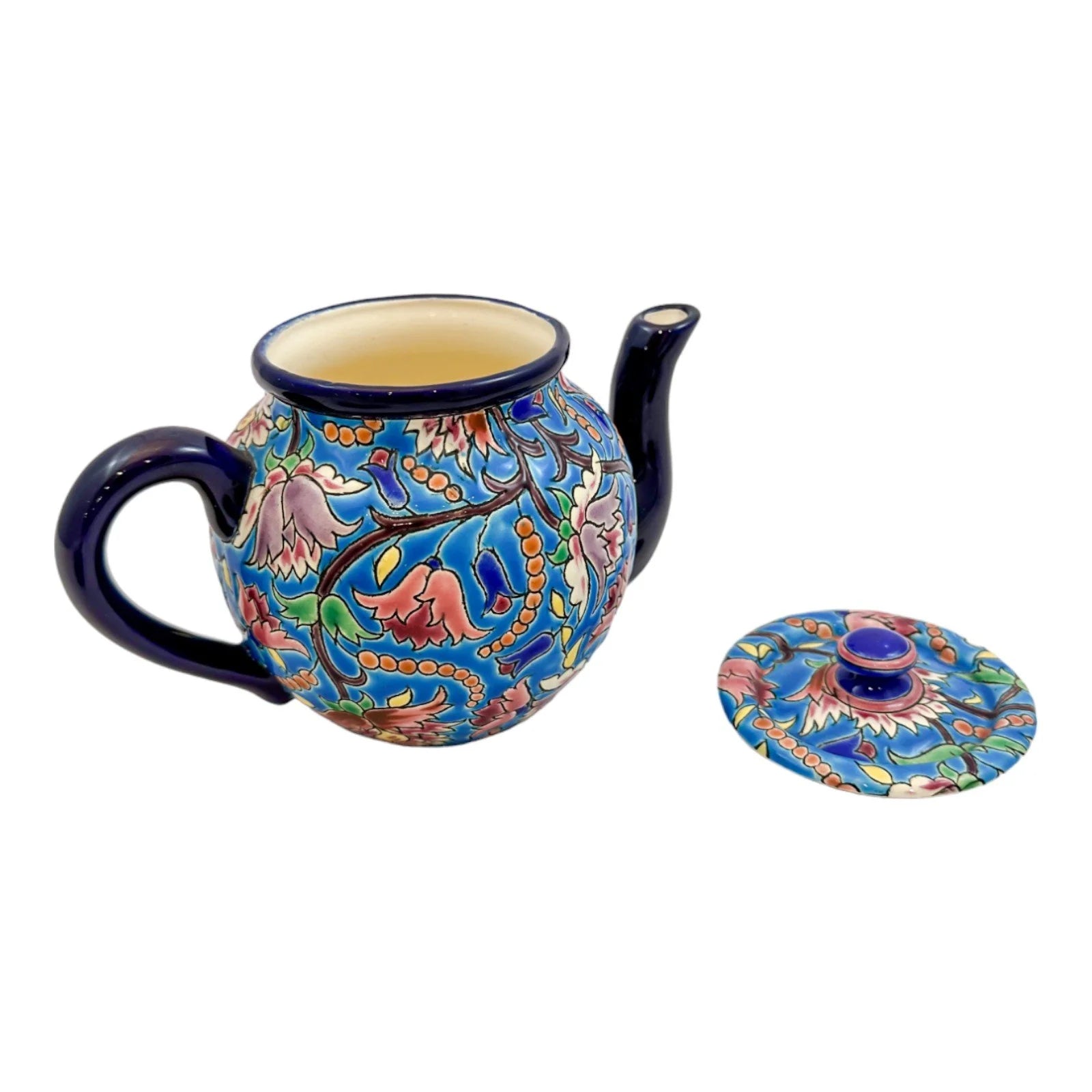 1930's Art Deco Longwy French cloisonné faience enamel pottery tea set, Japanese design