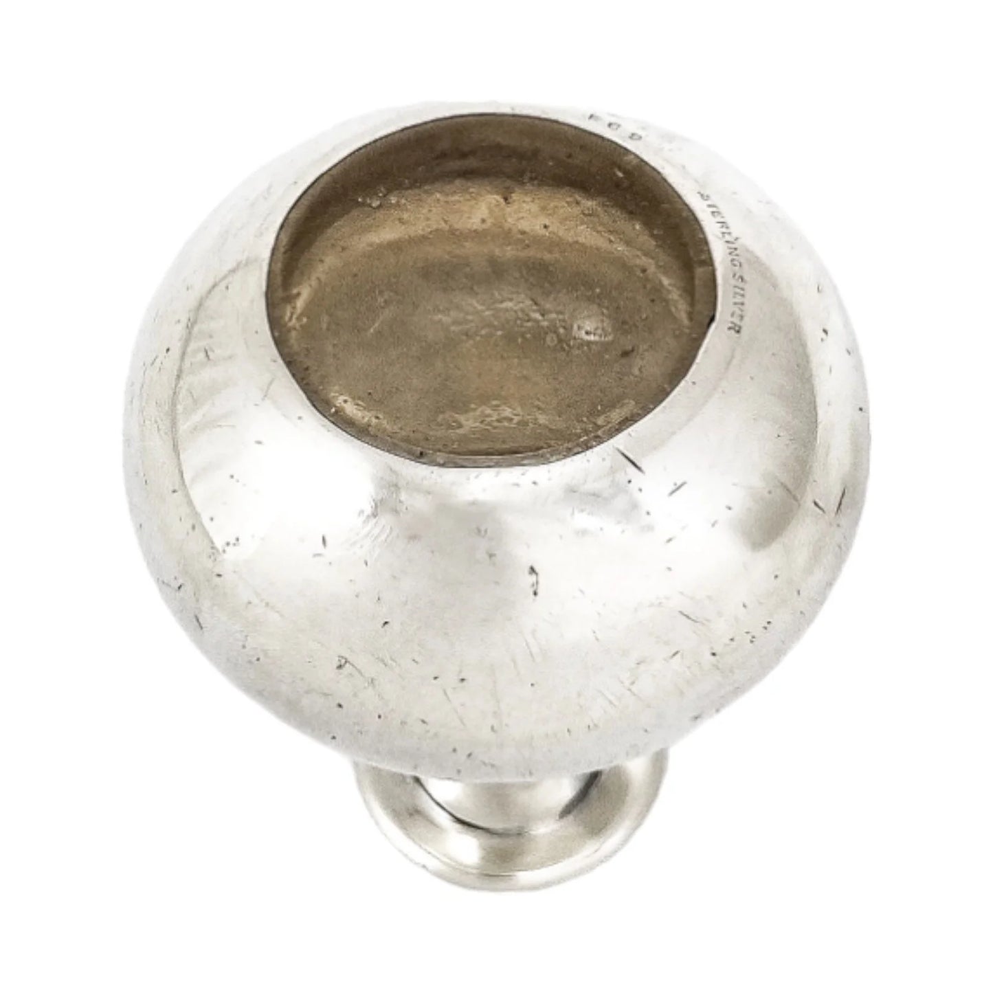 1910's American perfume scent bottle with full sterling silver overlay