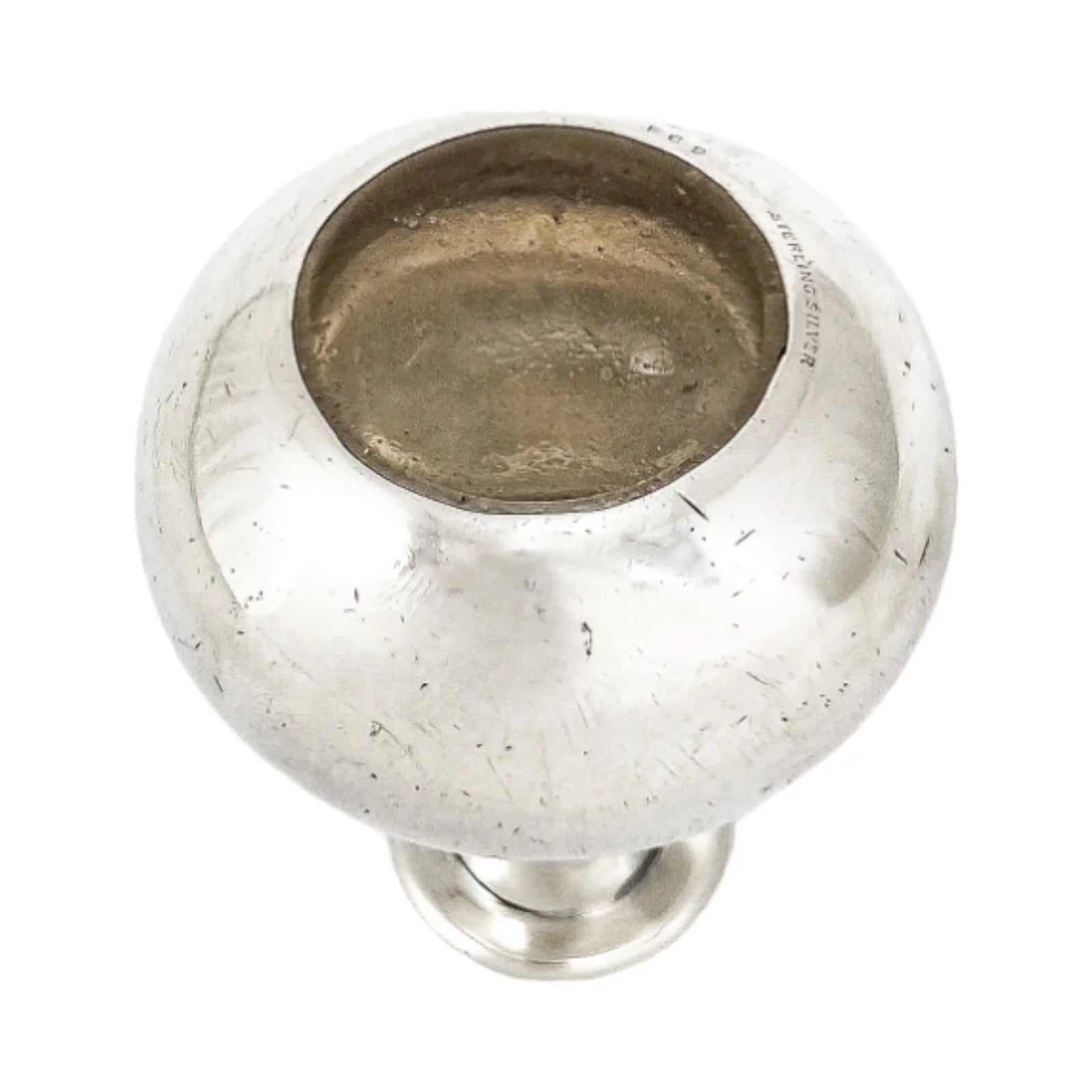 1910's American perfume scent bottle with full sterling silver overlay