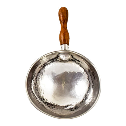 Vintage Bogota sterling silver hand-hammered wine taster tastevin on lion paw feet
