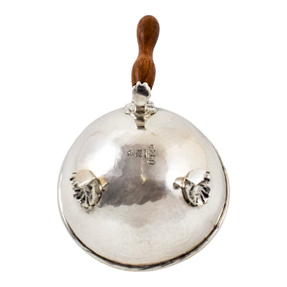 Vintage Bogota sterling silver hand-hammered wine taster tastevin on lion paw feet