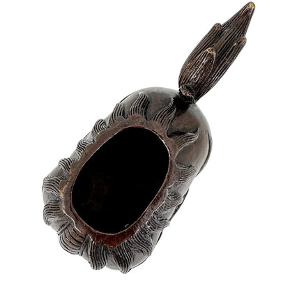 Chinese Luduan mythical unicorn beast bronze censer / incense burner