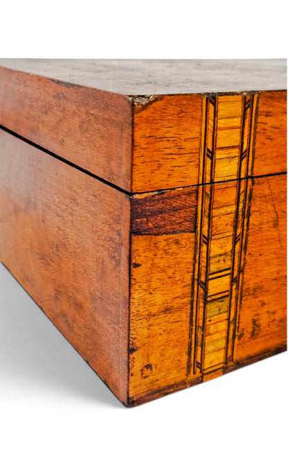 Georgian Tunbridge Ware marquetry jewellery box