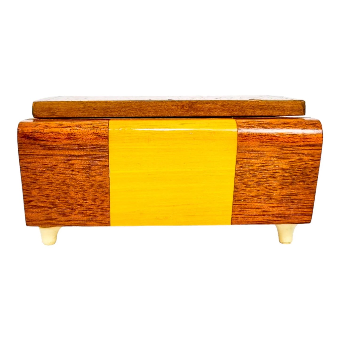 Art Deco Sorrento sarcophagus jewellery box with internal mirror