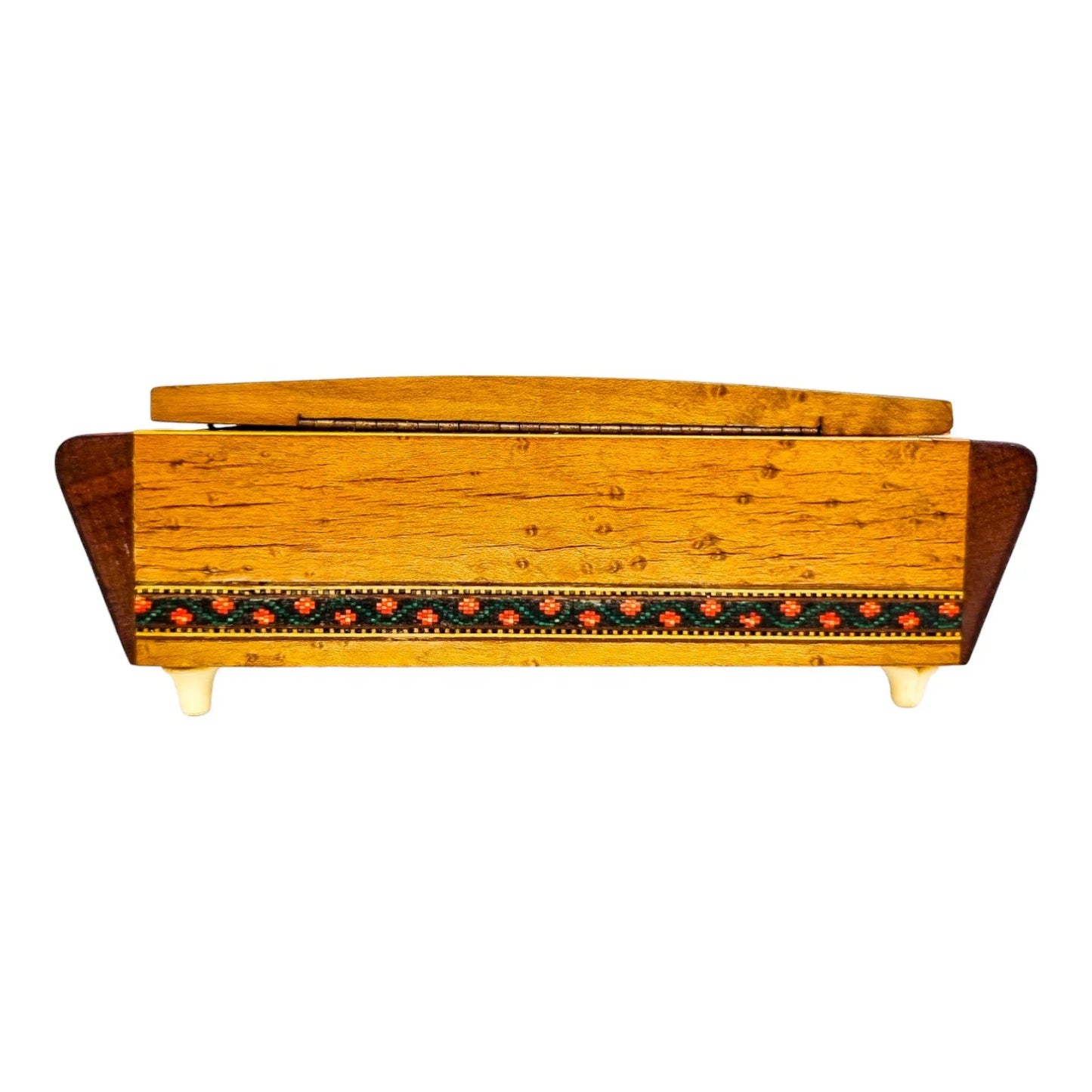 Art Deco Sorrento sarcophagus jewellery box with internal mirror