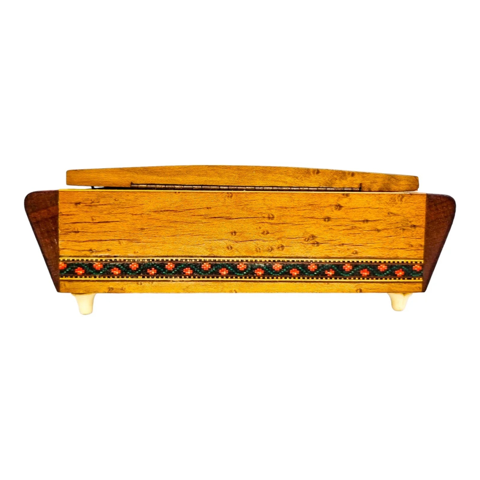 Art Deco Sorrento sarcophagus jewellery box with internal mirror