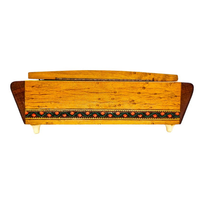 Art Deco Sorrento sarcophagus jewellery box with internal mirror