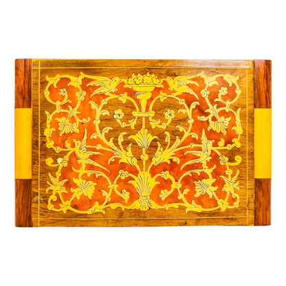 Art Deco Sorrento sarcophagus jewellery box with internal mirror