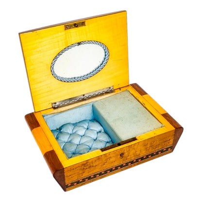 Art Deco Sorrento sarcophagus jewellery box with internal mirror