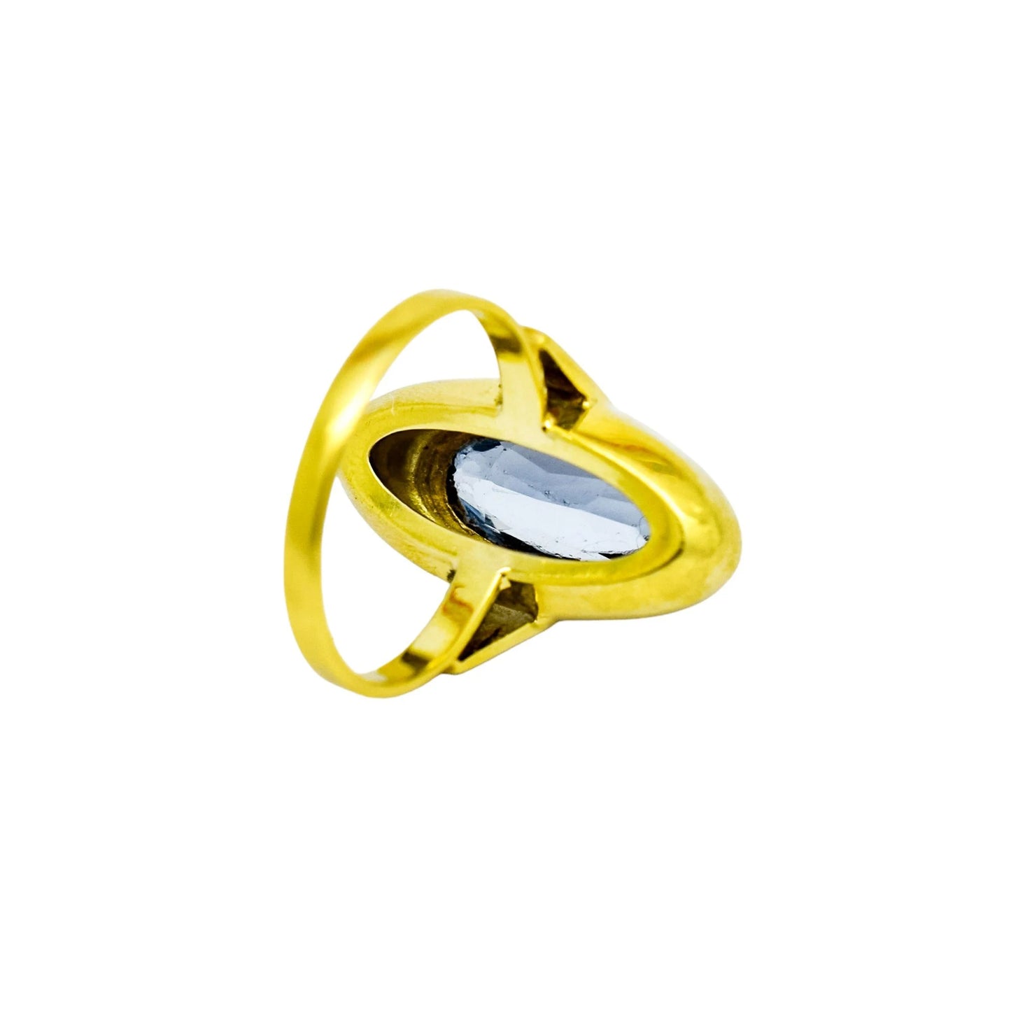 Vintage 14ct yellow gold 4.5ct spinel cocktail dress ring, size N ½