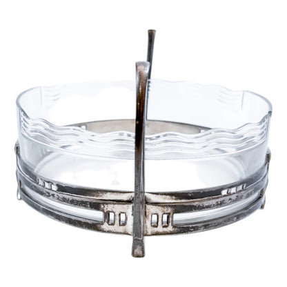 Jugendstil Art Nouveau WMF silver plated and glass centrepiece bowl / planter