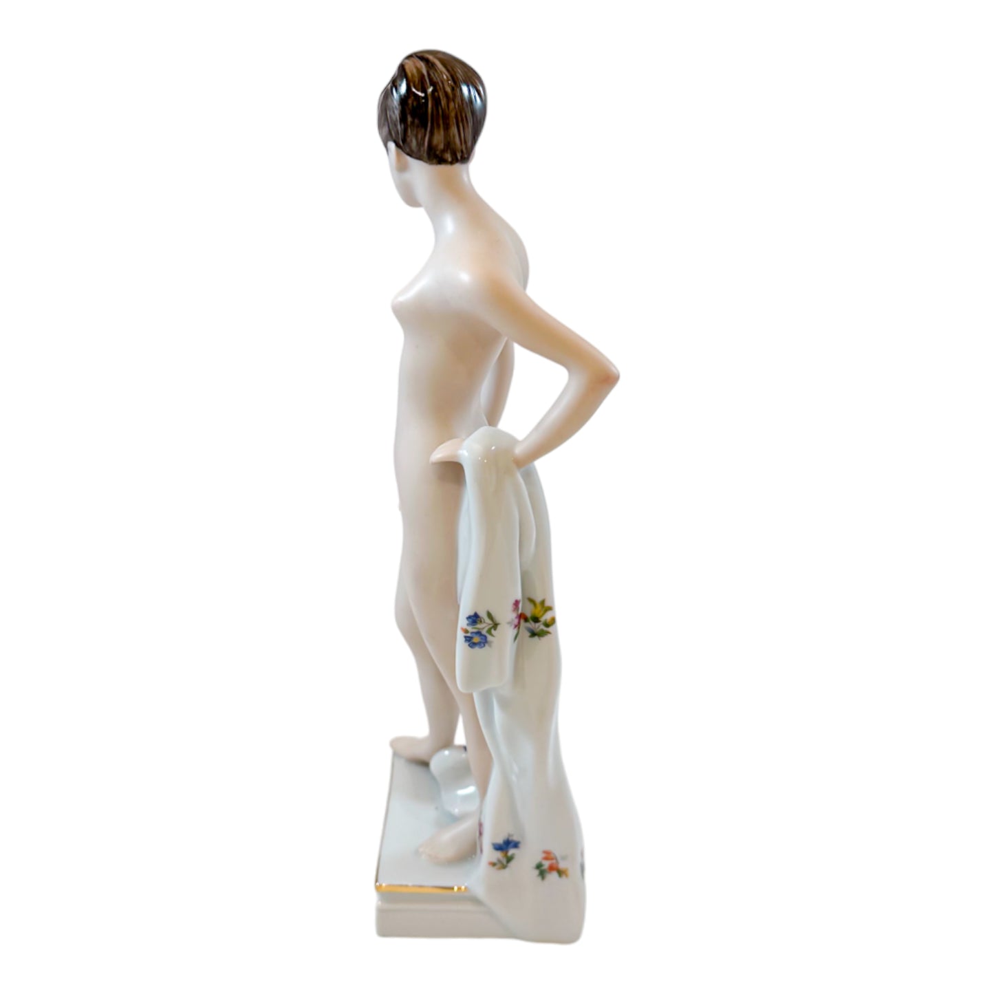 Art Deco style Jiri Cernoch for Royal Dux porcelain figurine - Nude with Towel