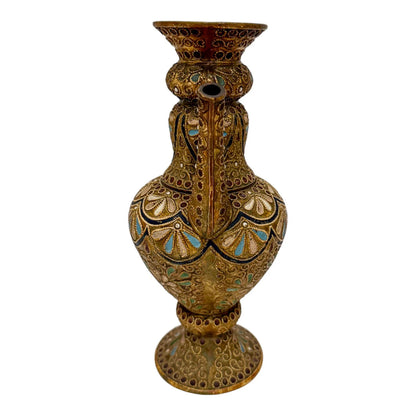1890's Wilhelm Schiller & Sohn pottery ewer in Islamic style