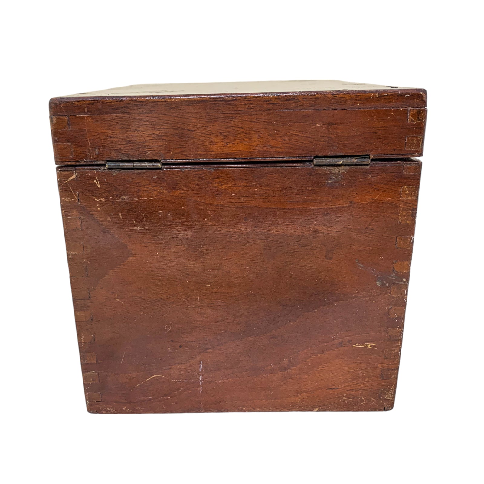 Late Victorian mahogany apothecary box / medicine chest with bottles