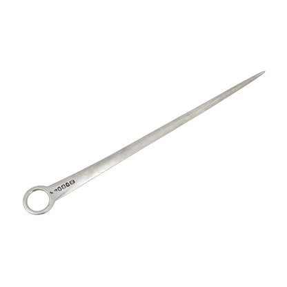 George III sterling silver meat skewer / letter opener with ring handle