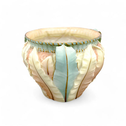 Art Nouveau Royal Worcester porcelain blush jardiniere / cache pot