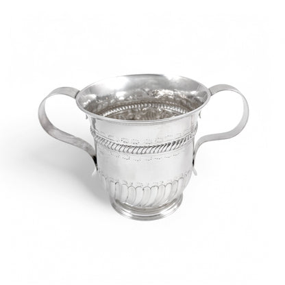 Georgian sterling silver two handled sugar bowl / porringer, William & Robert Peaston, 1761