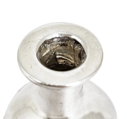 1910's American perfume scent bottle with full sterling silver overlay