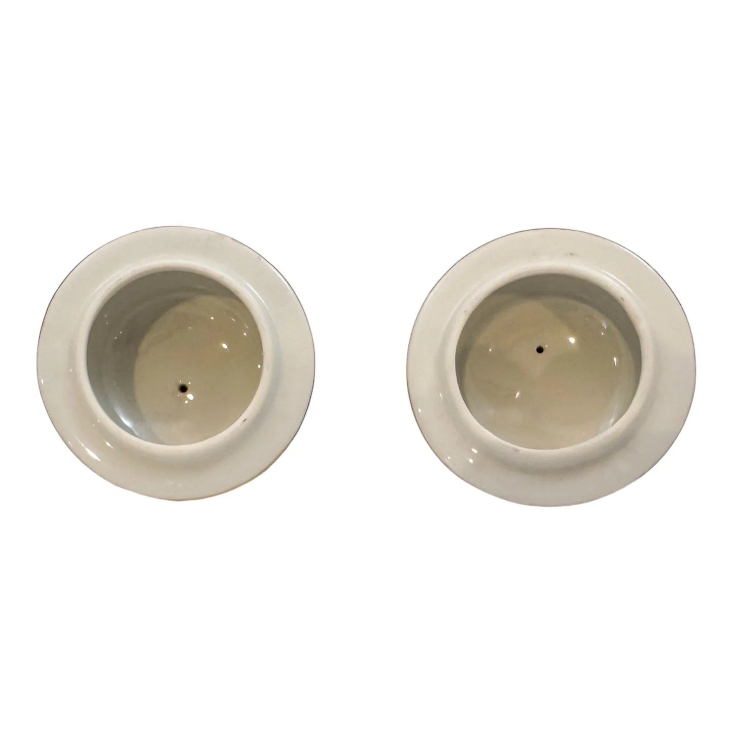 Pair of Royal Europe porcelain ginger jars with moulded lids and hand-painted with flowers