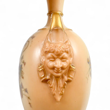 Royal Worcester blush ivory porcelain urn vase 1716 Art Nouveau 1903