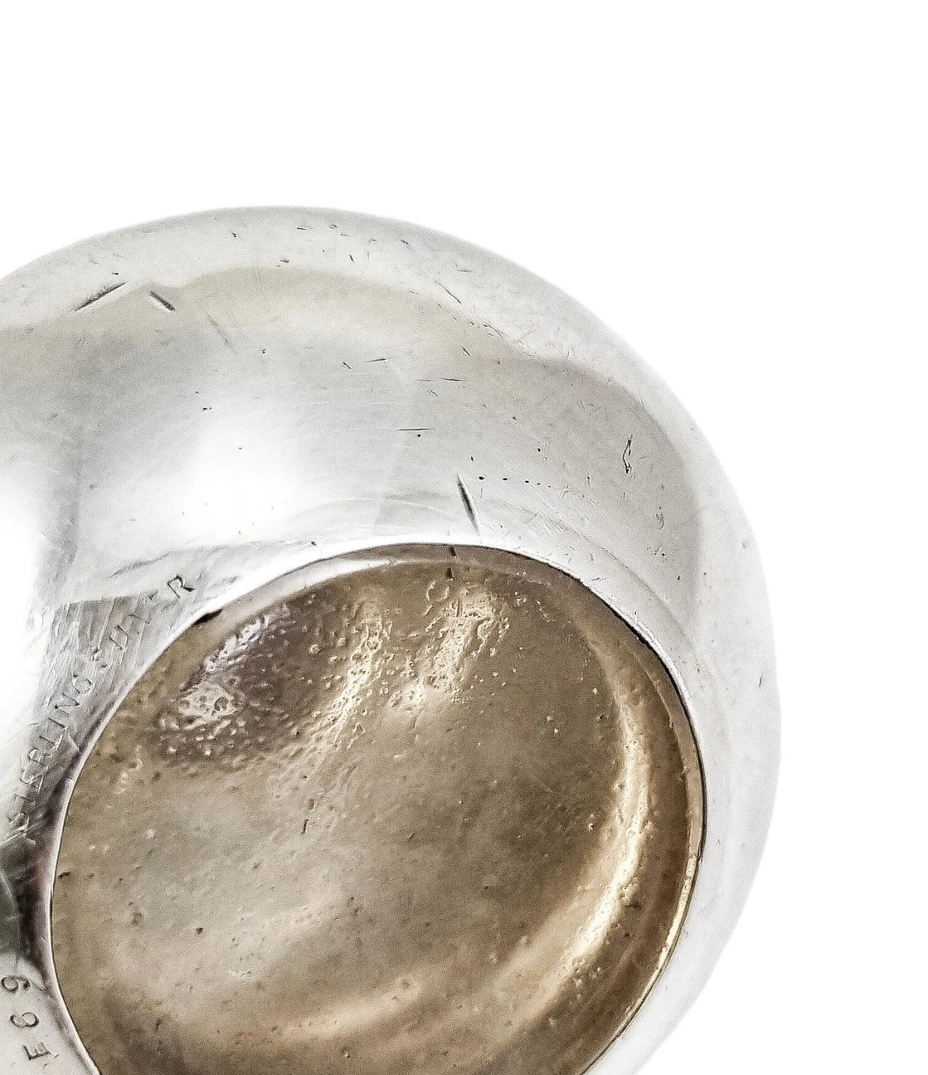 1910's American perfume scent bottle with full sterling silver overlay