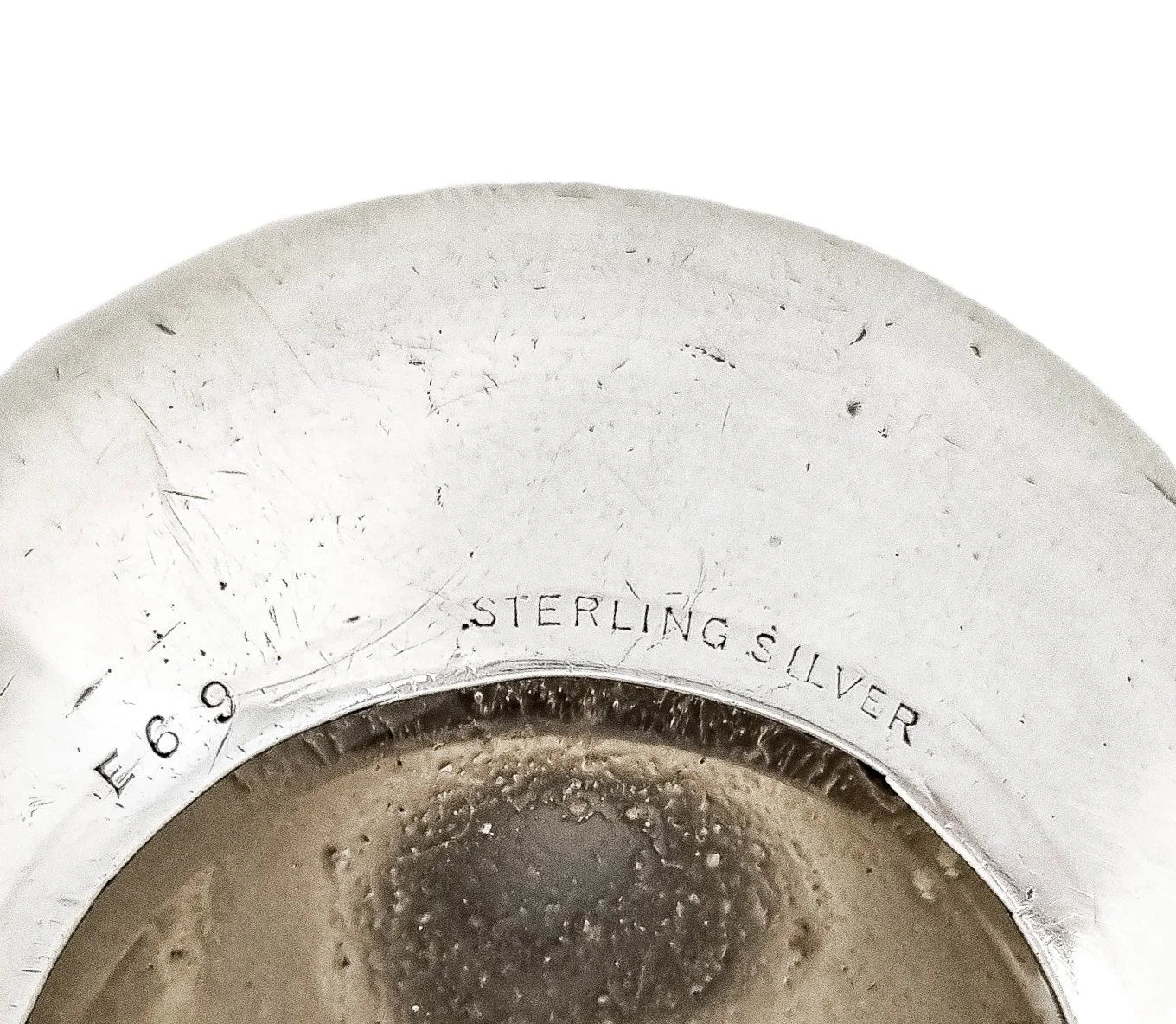 1910's American perfume scent bottle with full sterling silver overlay
