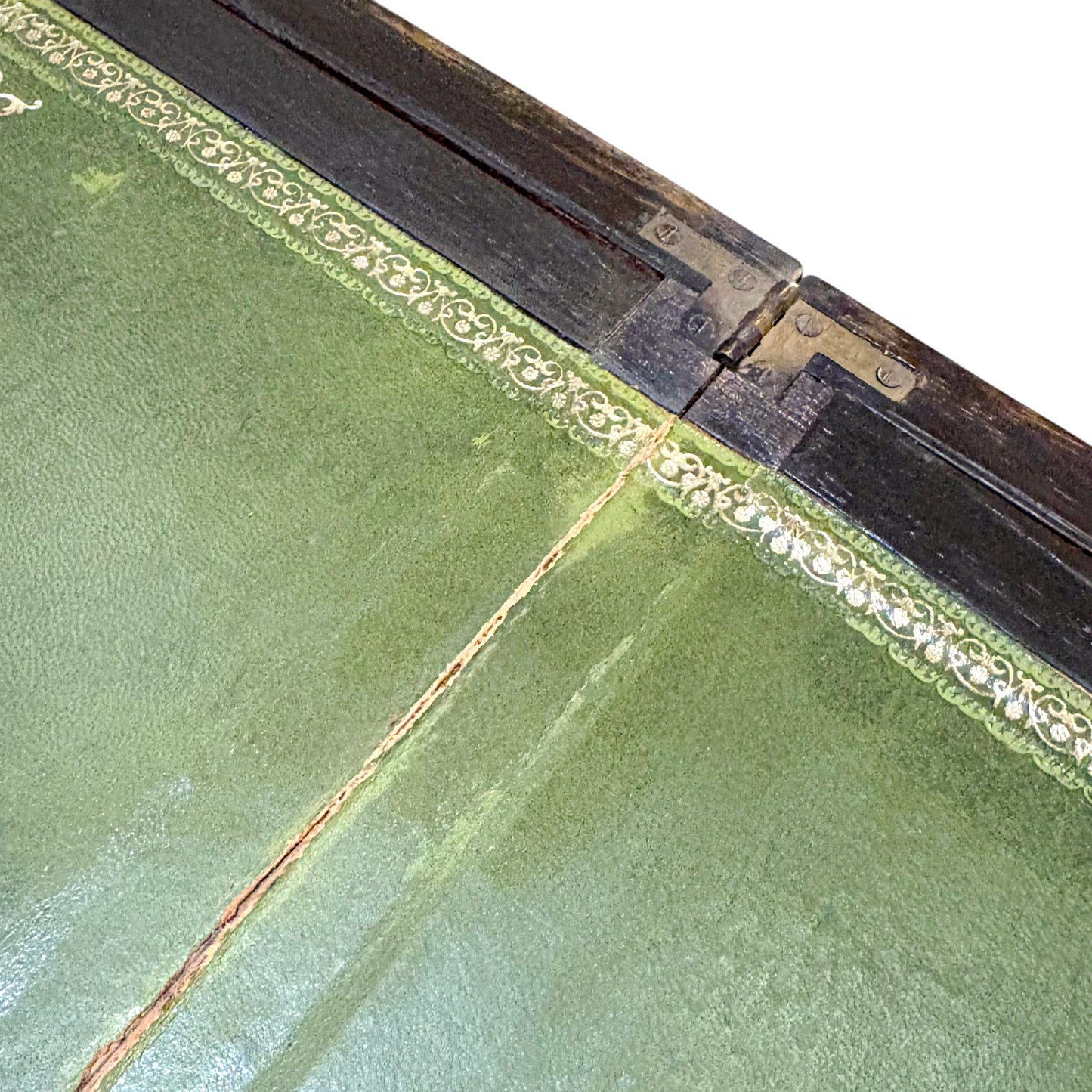 Victorian mahogany writing slope, brass inlay, secret drawers