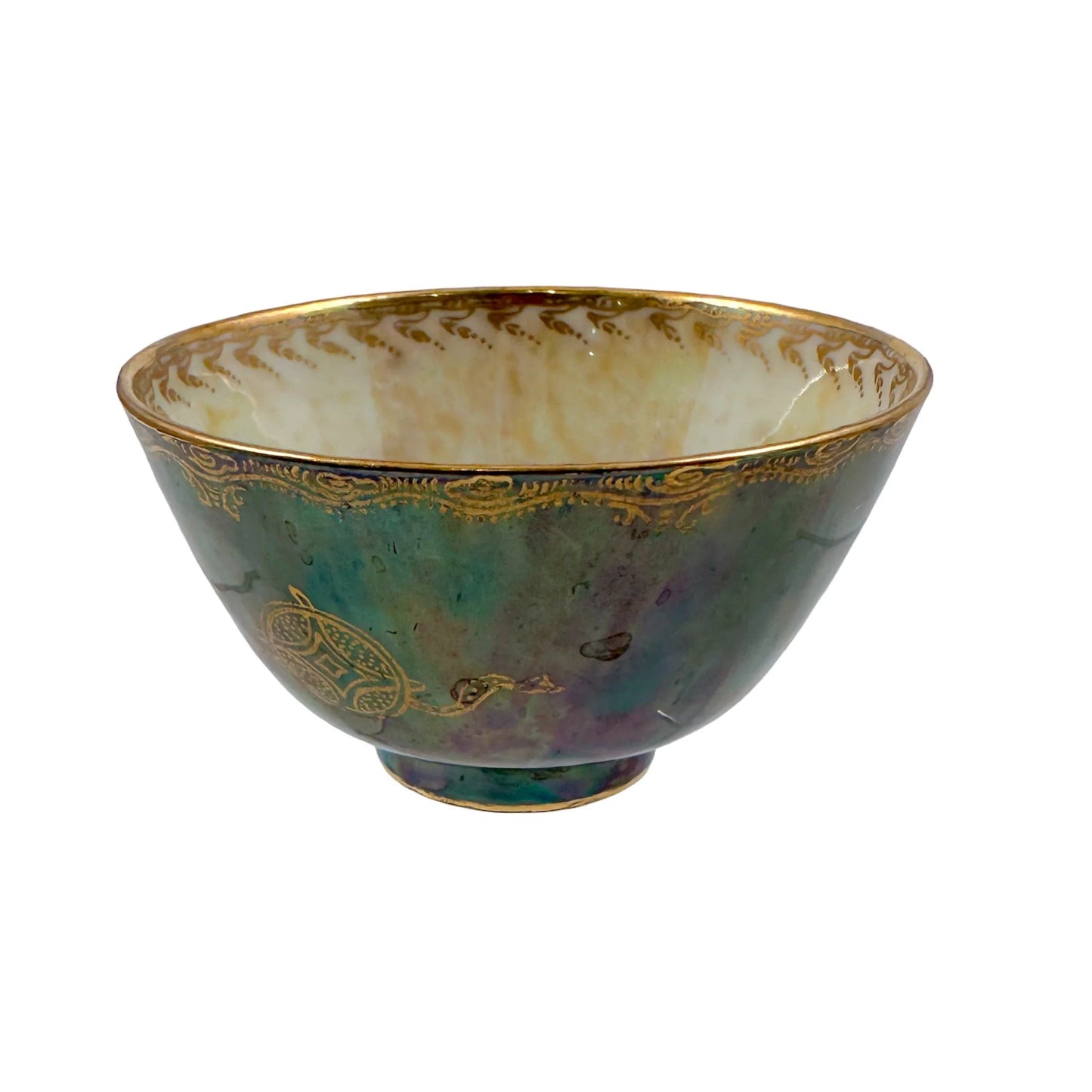 Daisy Makeig-Jones for Wedgwood miniature Fairyland lustre bowl, Tibetan dragon motif