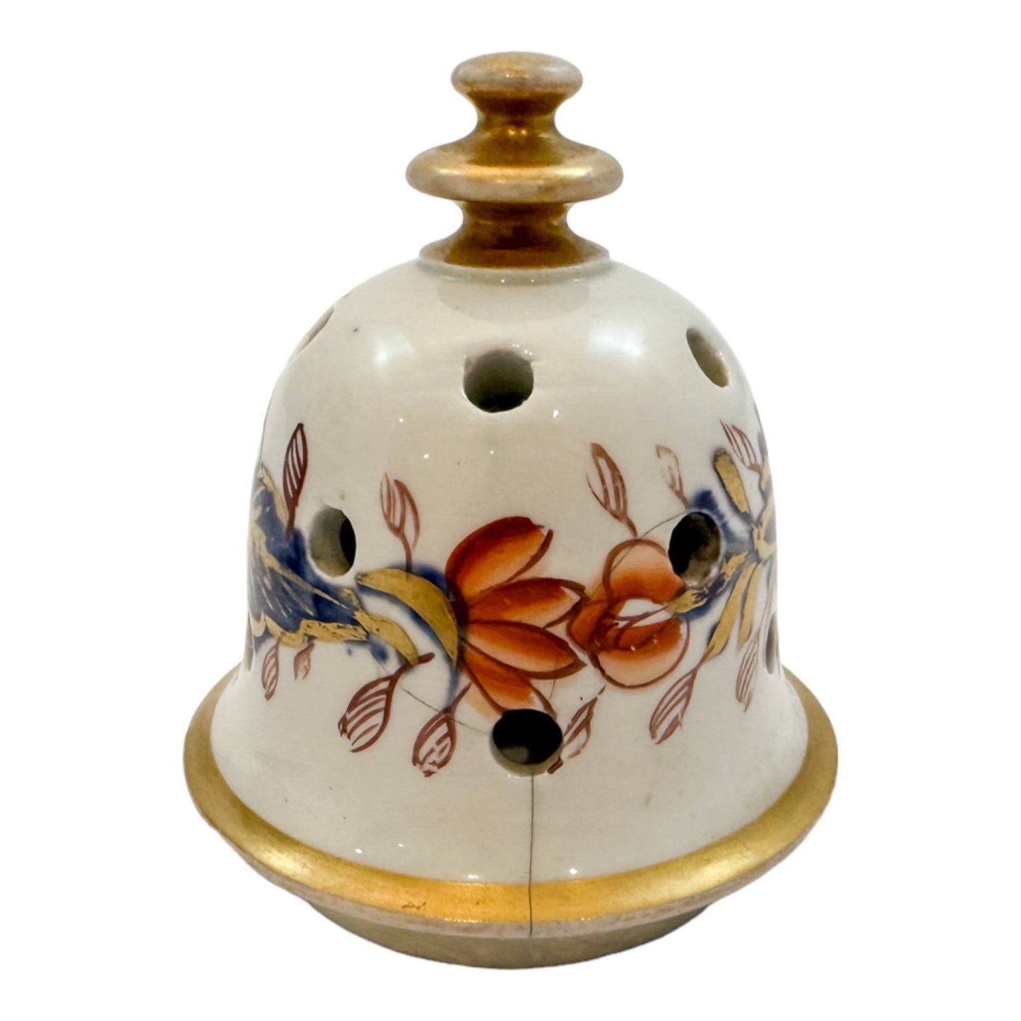 Georgian Mason's Ironstone pot pourri vase / incense burner in "Fence Japan" design