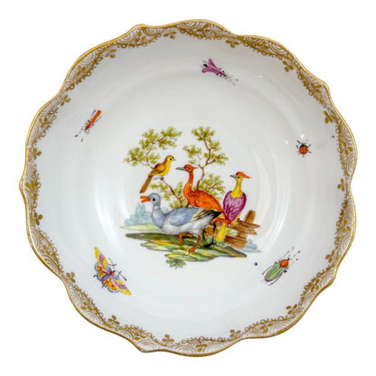 Early 19th century Meissen porcelain "Birds of Paradise" coffee cup and saucer
