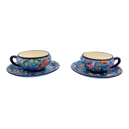 1930's Art Deco Longwy French cloisonné faience enamel pottery tea set, Japanese design